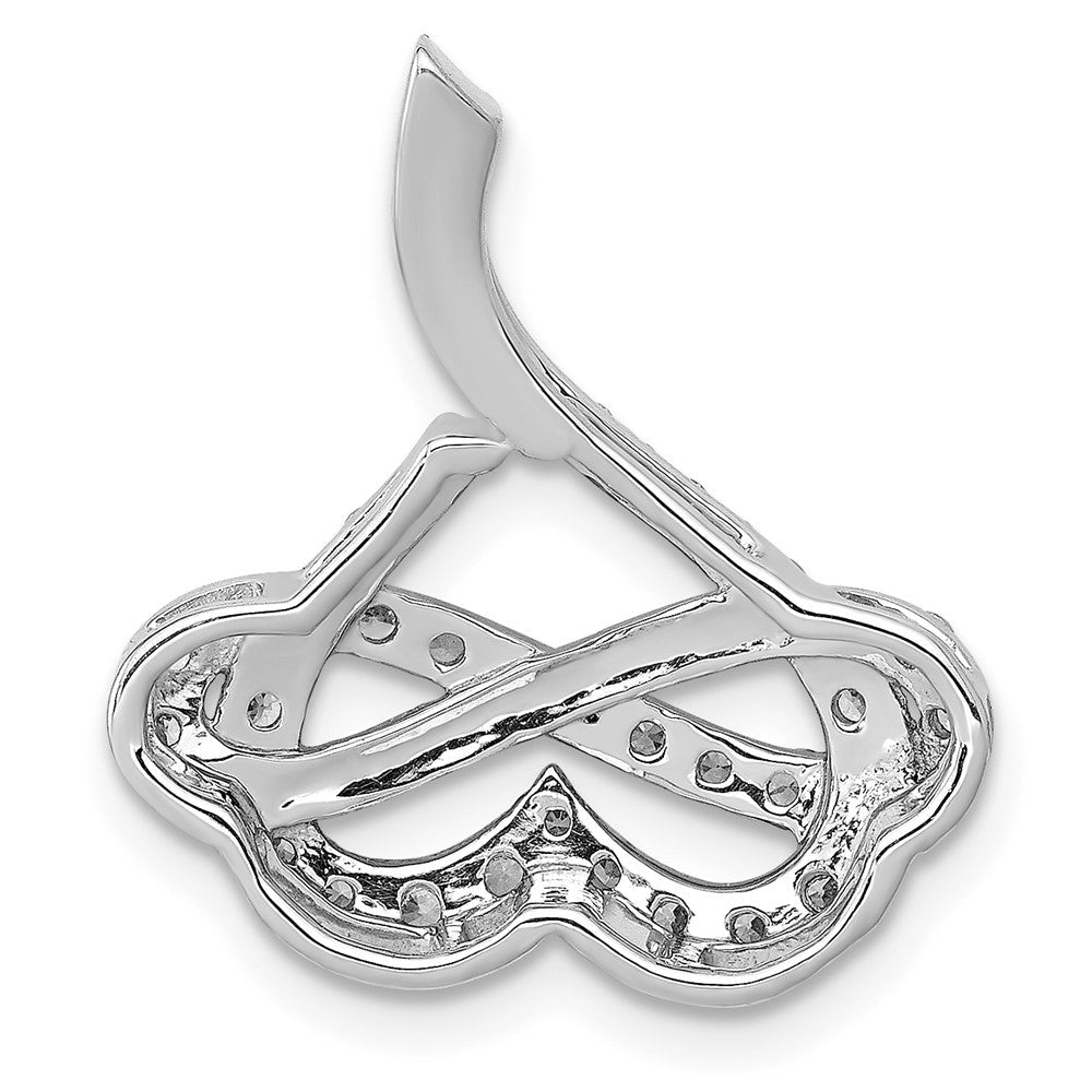 14K Weißgold 1/2ct. Echt Diamant Unendlichkeit und Herz Kette Anhänger