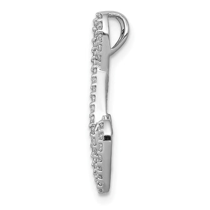 14K Weißgold 1/4ct. Echt Diamant Fantasie Herz Unendlichkeit Kette Anhänger