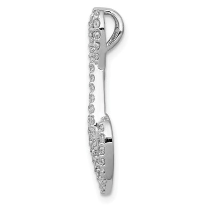 14K Weißgold 1/2ct. Echt Diamant Fantasie Herz Unendlichkeit Kette Anhänger