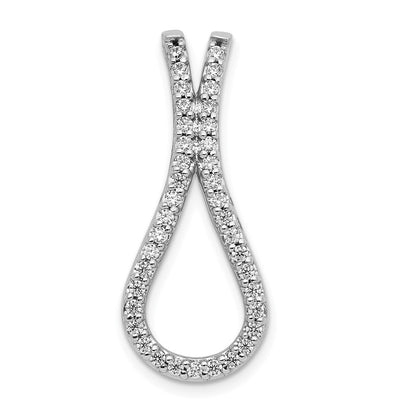 14K Weißgold Echt Diamant Fantasie Halskette
