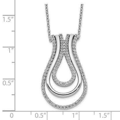 14K Weißgold Echt Diamant Fantasie Halskette