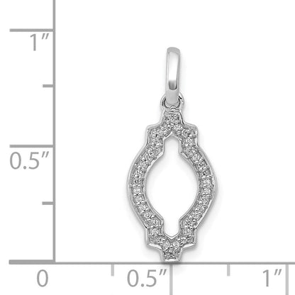 14 K Weißgold Anhänger mit 0,10 ct. echten Diamanten, Fantasieform