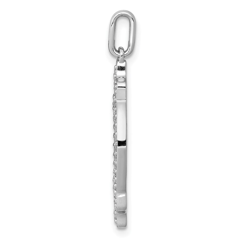 14 Karat Weißgold Anhänger mit 0,25 ct. echten Diamanten, Fantasie-Design