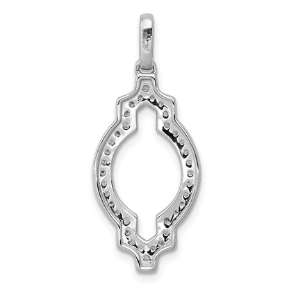 14 Karat Weißgold Anhänger mit 0,25 ct. echten Diamanten, Fantasie-Design