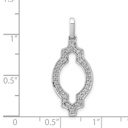 14 Karat Weißgold Anhänger mit 0,25 ct. echten Diamanten, Fantasie-Design