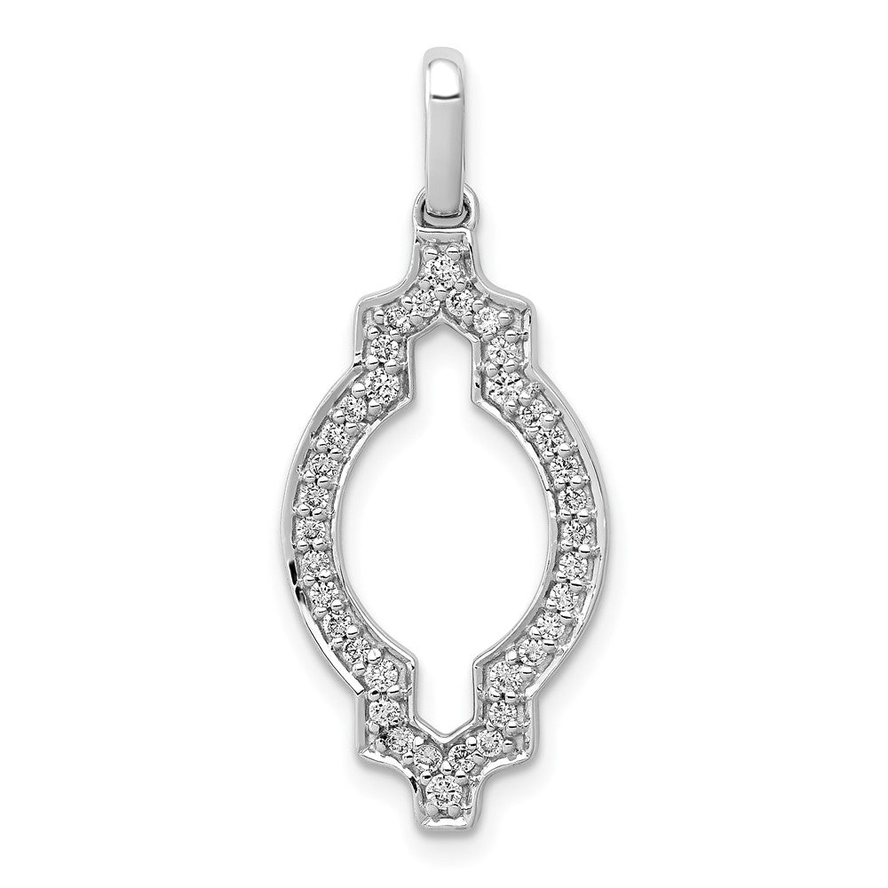 14 Karat Weißgold Anhänger mit 0,25 ct. echten Diamanten, Fantasie-Design