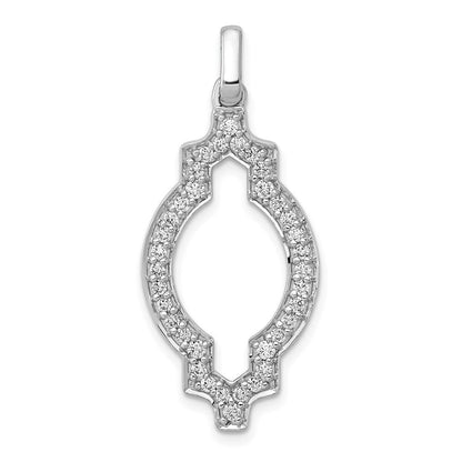 14 Karat Weißgold Anhänger mit 0,5 ct. echten Diamanten, ausgefallenes Design