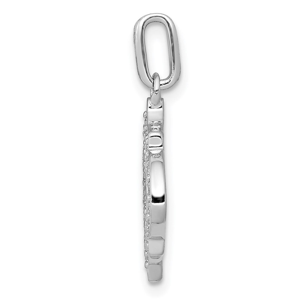 14K Weißgold Anhänger mit 0,25 ct. echtem Diamanten, Fantasie-Design