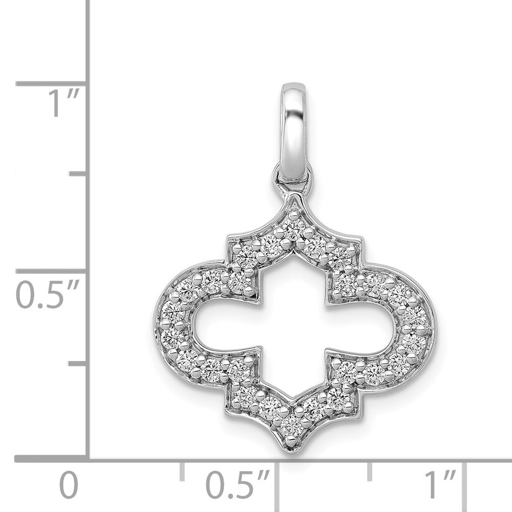 14K Weißgold 0,5 ct. Echtdiamant-Anhänger, Fancy-Schliff