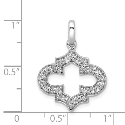 14K Weißgold 0,5 ct. Echtdiamant-Anhänger, Fancy-Schliff