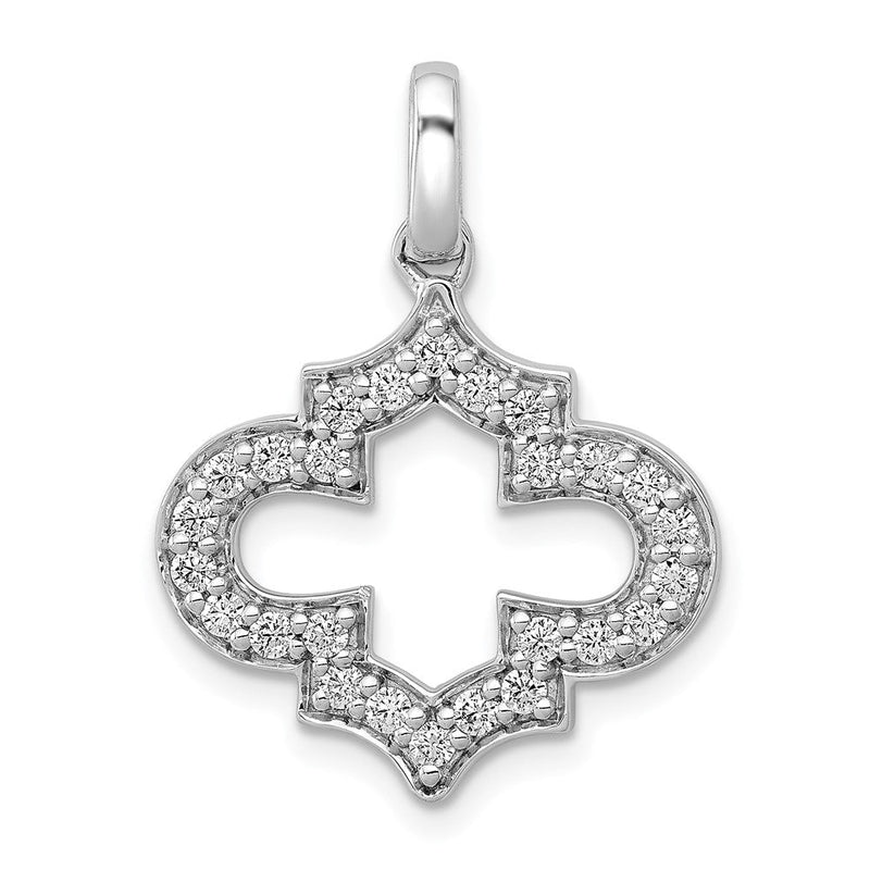 14K Weißgold 0,5 ct. Echtdiamant-Anhänger, Fancy-Schliff