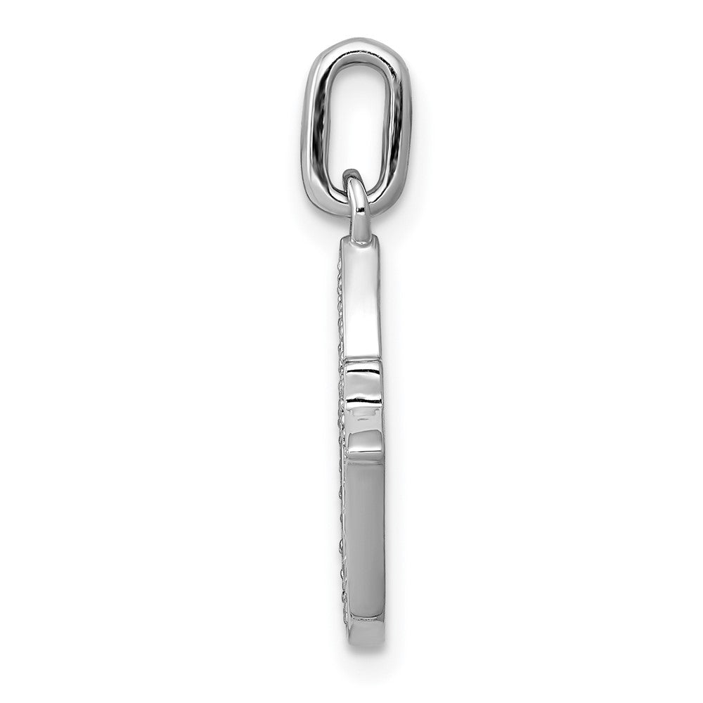 14K Weißgold 0,1 ct. Echter Diamant Fancy-Anhänger