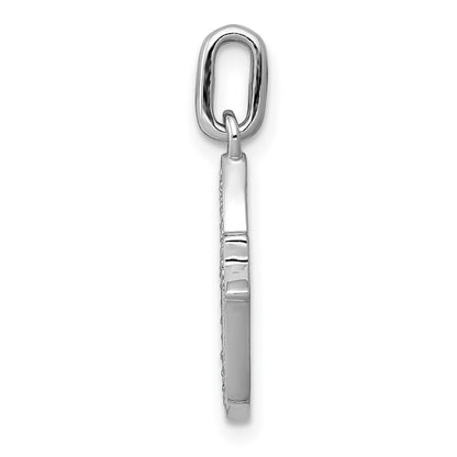 14K Weißgold 0,1 ct. Echter Diamant Fancy-Anhänger