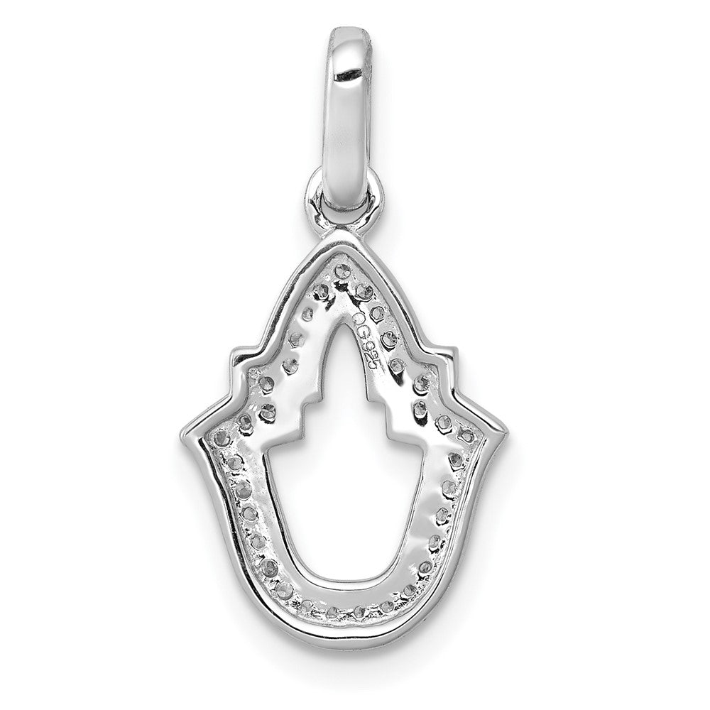 14K Weißgold 0,1 ct. Echter Diamant Fancy-Anhänger