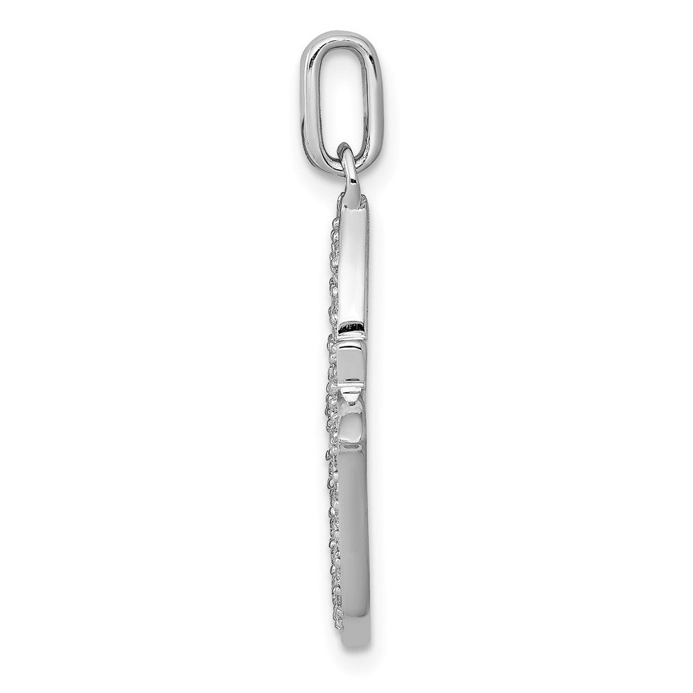 14K Weißgold Fantasie-Anhänger mit 0,25 ct. echtem Diamant