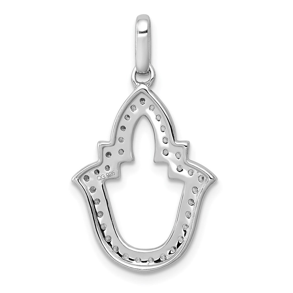 14K Weißgold Fantasie-Anhänger mit 0,25 ct. echtem Diamant