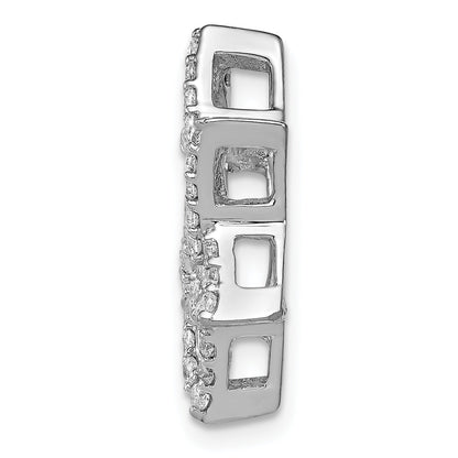 14 K Weißgold Gleitanhänger „Davidstern" mit 0,5 ct. im Labor gezüchteten Diamanten VS/SI+ G+ an Kette