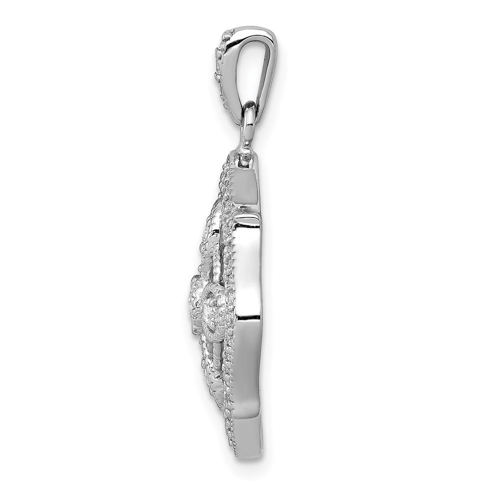 14k Weißgold Fancy-Anhänger mit 0,5 ct. echten Diamanten