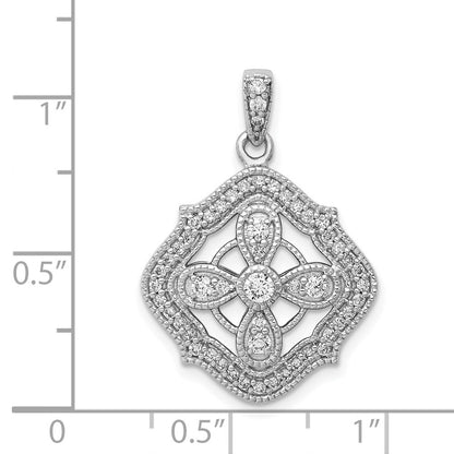 14k Weißgold Fancy-Anhänger mit 0,5 ct. echten Diamanten