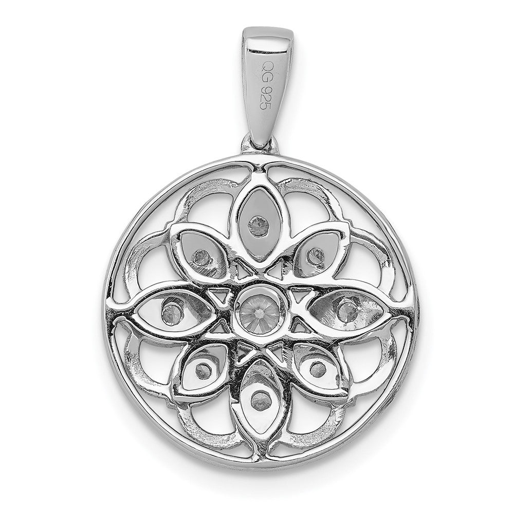 14K Weißgold Anhänger mit 0,25 ct. echten Diamanten, Fancy-Design