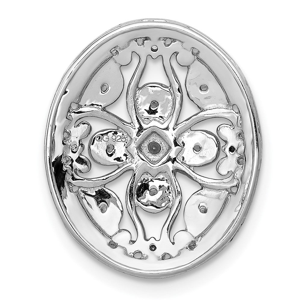 14K Weißgold 1/4ct. Echt Diamant Fantasie Kette Anhänger