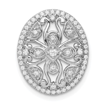 14K Weißgold 1/4ct. Echt Diamant Fantasie Kette Anhänger