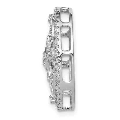 14K Weißgold 1/2ct. Echt Diamant Fantasie Kette Anhänger