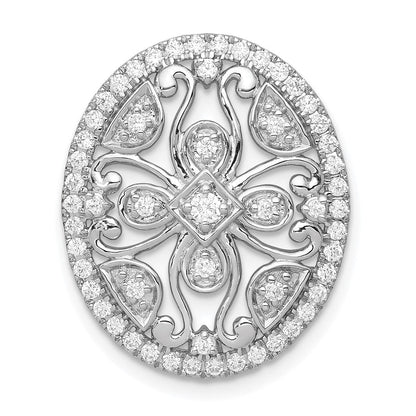 14K Weißgold 1/2ct. Echt Diamant Fantasie Kette Anhänger