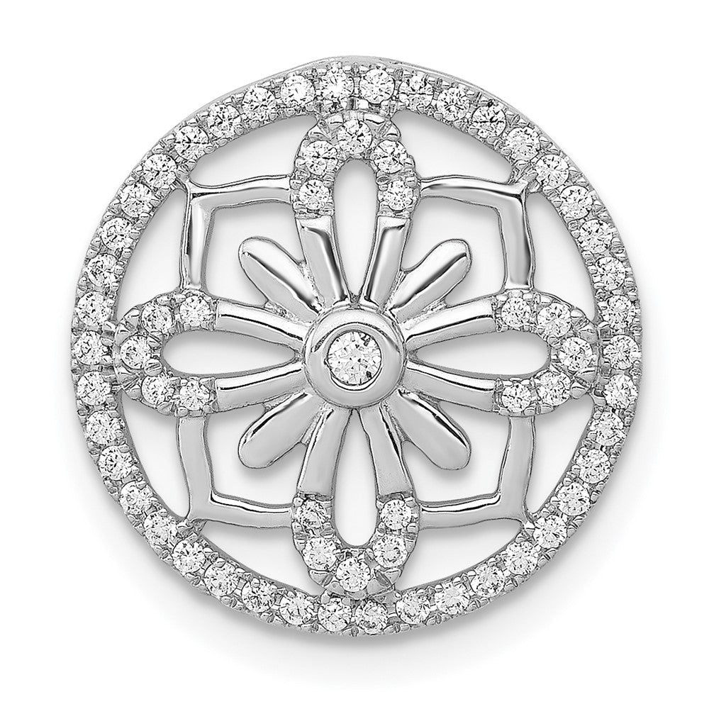 14K Weißgold 1/4ct. Echt Diamant Fantasie Kette Anhänger