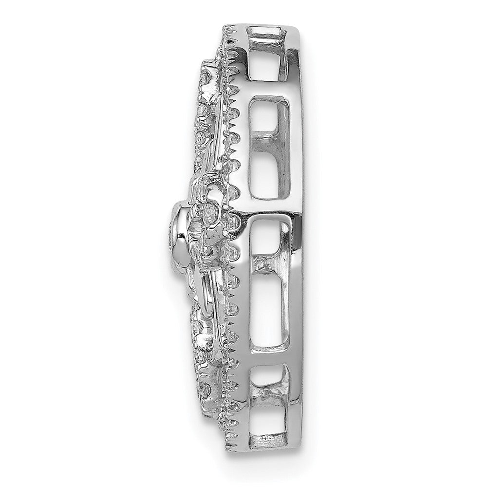 14K Weißgold 1/2ct. Echt Diamant Fantasie Kette Anhänger