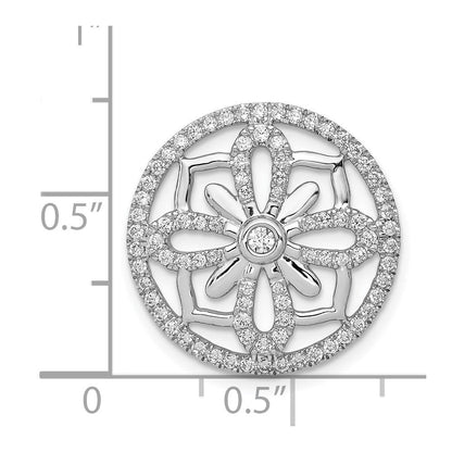 14K Weißgold 1/2ct. Echt Diamant Fantasie Kette Anhänger