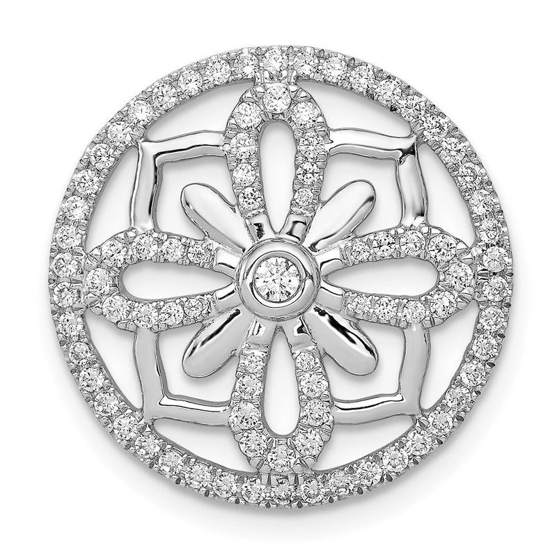 14K Weißgold 1/2ct. Echt Diamant Fantasie Kette Anhänger