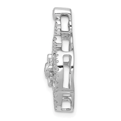 14K Weißgold 0,5 ct. Laborgezüchteter Diamant VS/SI+ G+ Fantasie-Design Ketten-Gleitanhänger