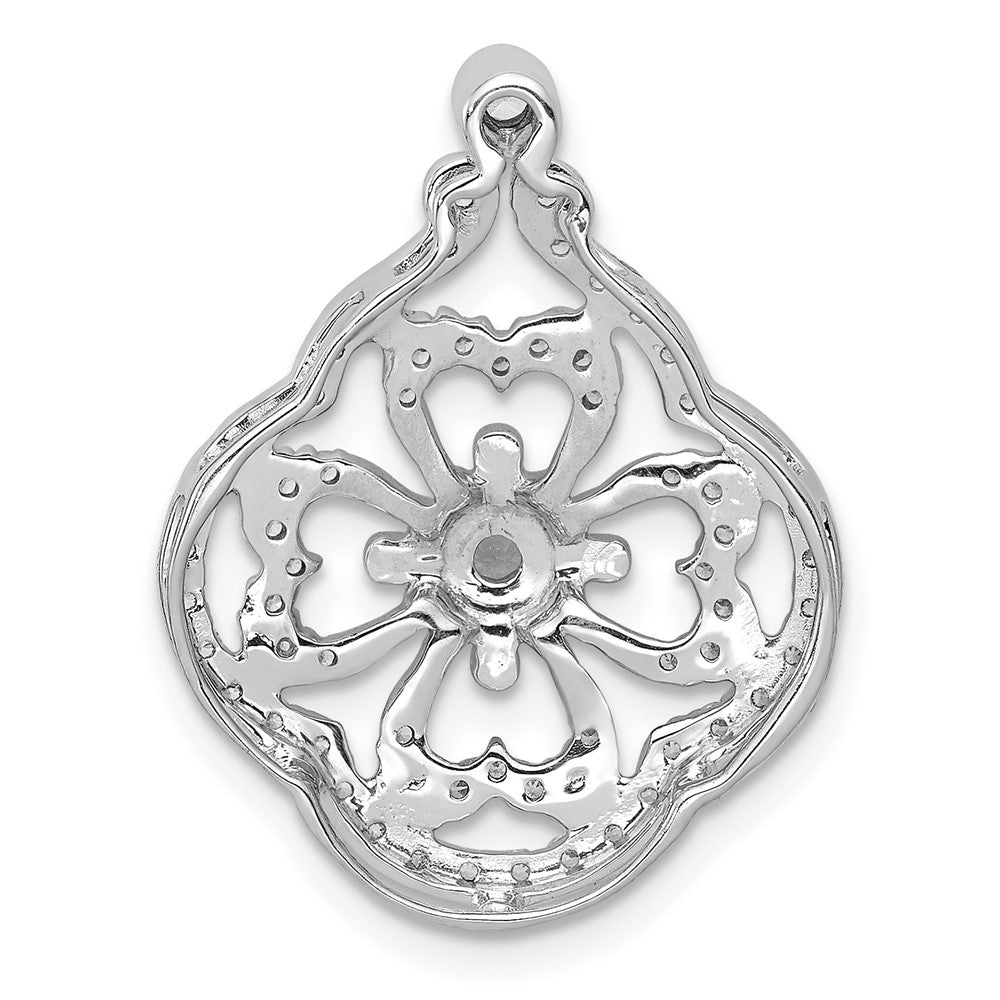 14K Weißgold 0,5 ct. Laborgezüchteter Diamant VS/SI+ G+ Fantasie-Design Ketten-Gleitanhänger