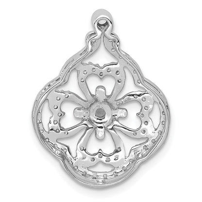 14K Weißgold 1/2ct. Echt Diamant Fantasie Kette Anhänger