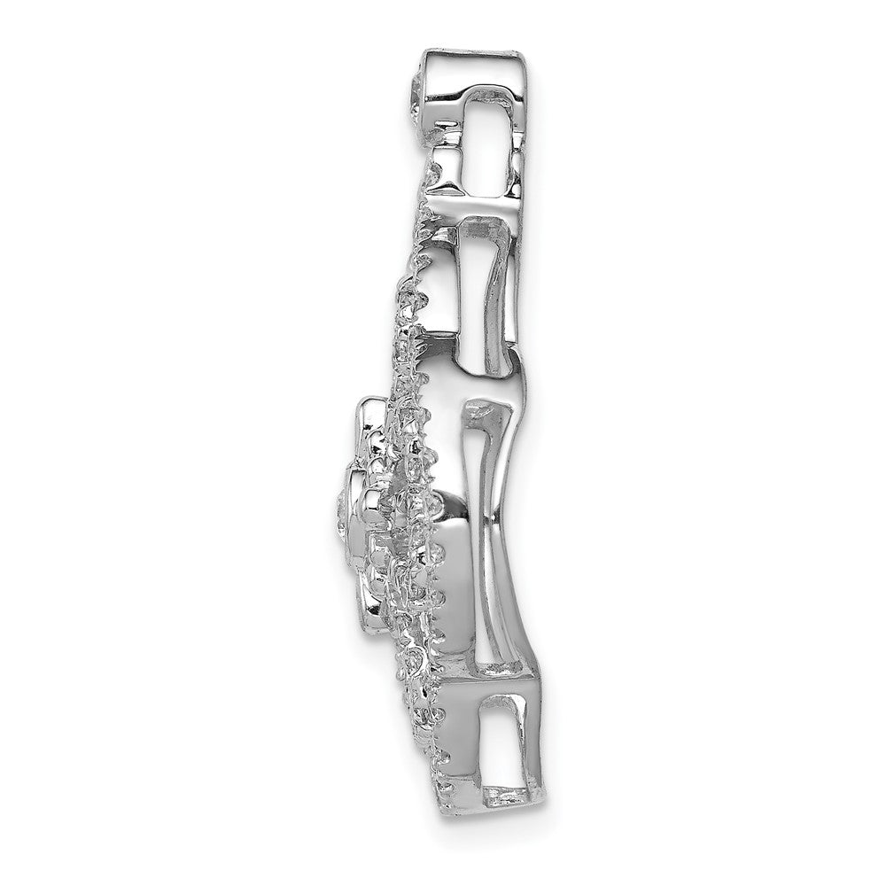 14K Weißgold 1ct. Echt Diamant Fantasie Kette Anhänger