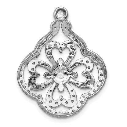 14K Weißgold 1ct. Echt Diamant Fantasie Kette Anhänger