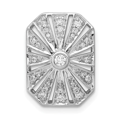 14K Weißgold 1/5ct. Echt Diamant Vintage Kette Anhänger