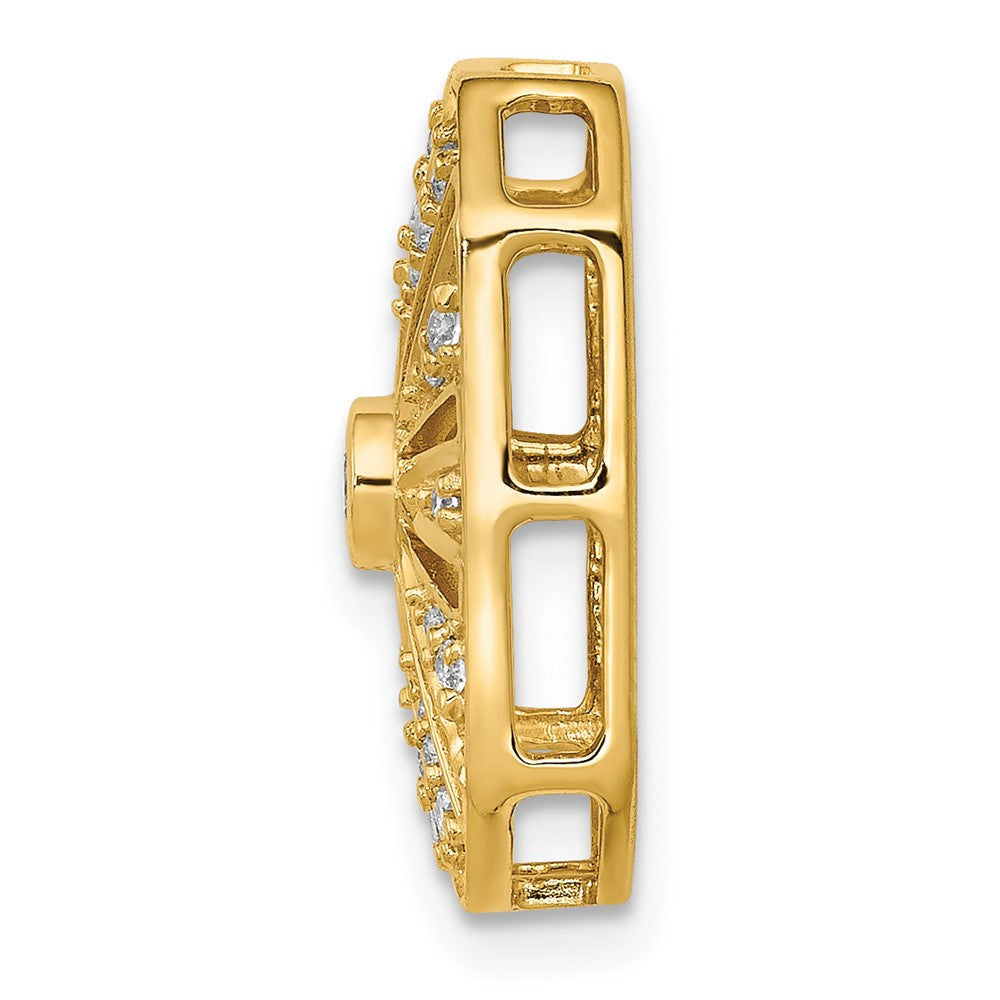 14K Gelbgold 1/5ct. Echt Diamant Vintage Kette Anhänger