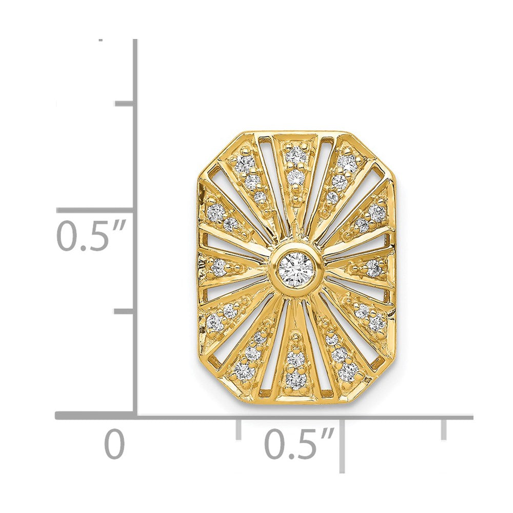 14K Gelbgold 1/5ct. Echt Diamant Vintage Kette Anhänger