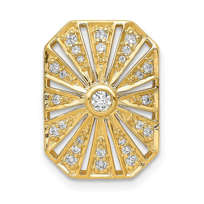 14K Gelbgold 1/5ct. Echt Diamant Vintage Kette Anhänger