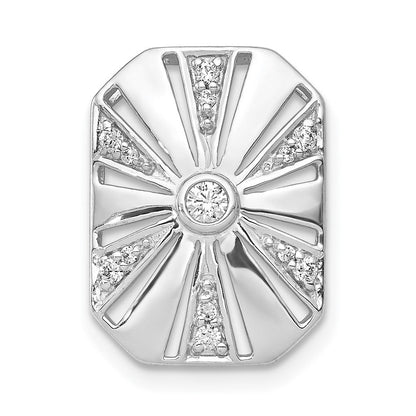 14K Weißgold 1/6ct. Echt Diamant Vintage Kette Anhänger