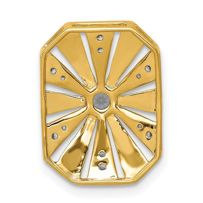 14K Gelbgold 1/6ct. Echt Diamant Vintage Kette Anhänger