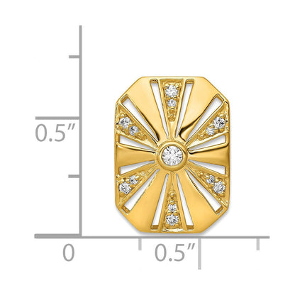 14K Gelbgold 1/6ct. Echt Diamant Vintage Kette Anhänger