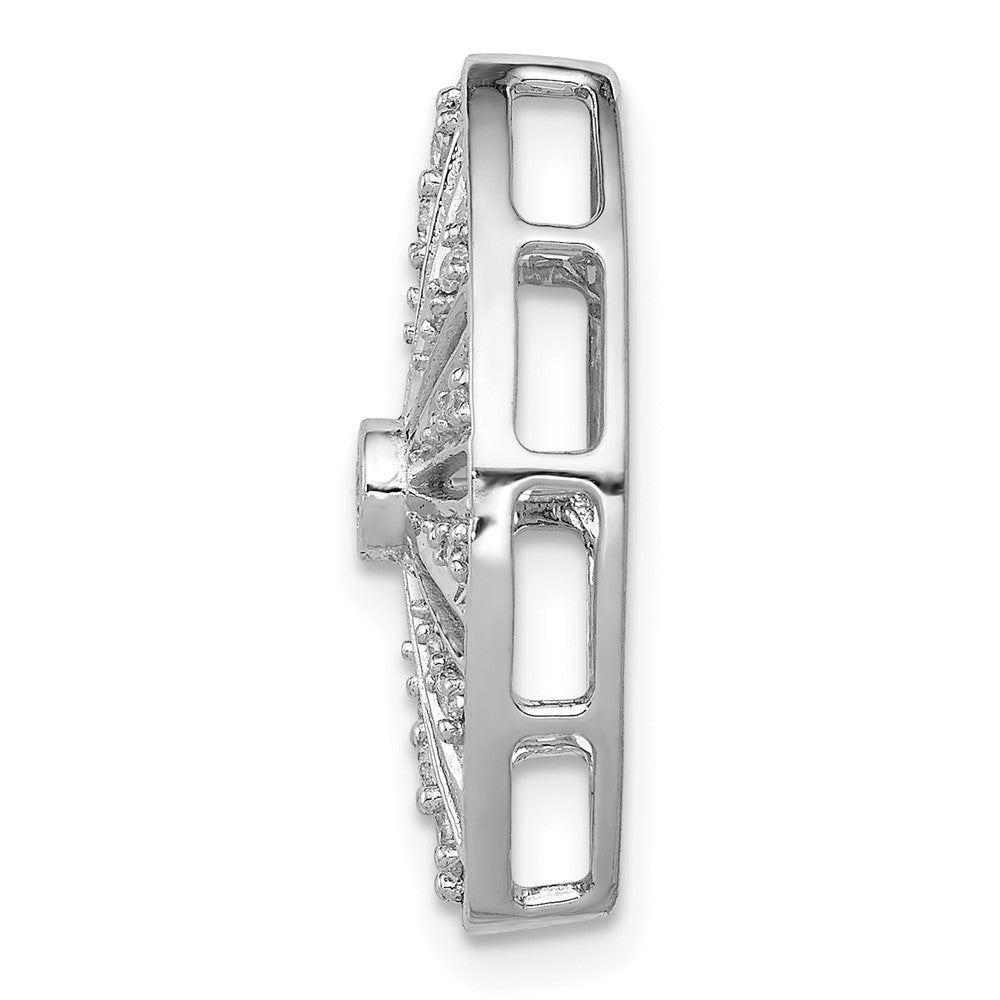14K Weißgold 1/5ct. Echt Diamant Vintage Kette Anhänger