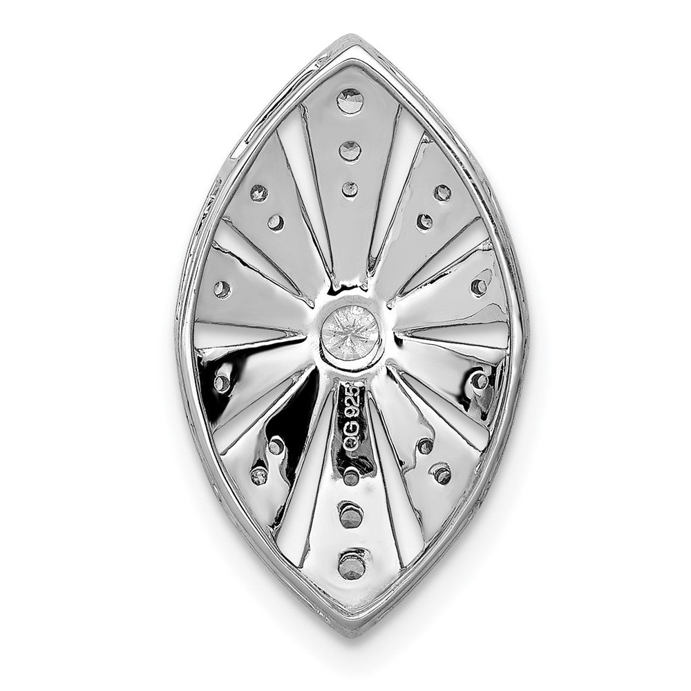 14K Weißgold 1/5ct. Echt Diamant Vintage Kette Anhänger
