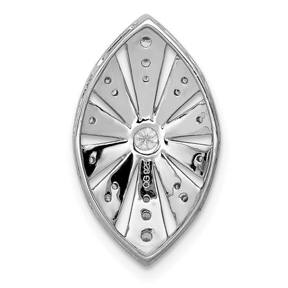 14K Weißgold 1/5ct. Echt Diamant Vintage Kette Anhänger