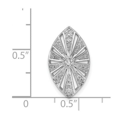 14K Weißgold 1/5ct. Echt Diamant Vintage Kette Anhänger