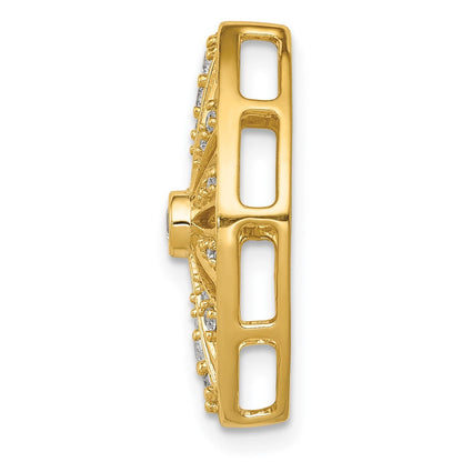 14K Gelbgold 1/5ct. Echt Diamant Vintage Kette Anhänger