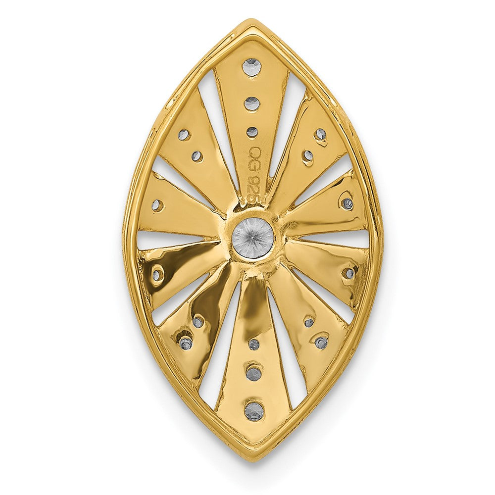 14K Gelbgold 1/5ct. Echt Diamant Vintage Kette Anhänger